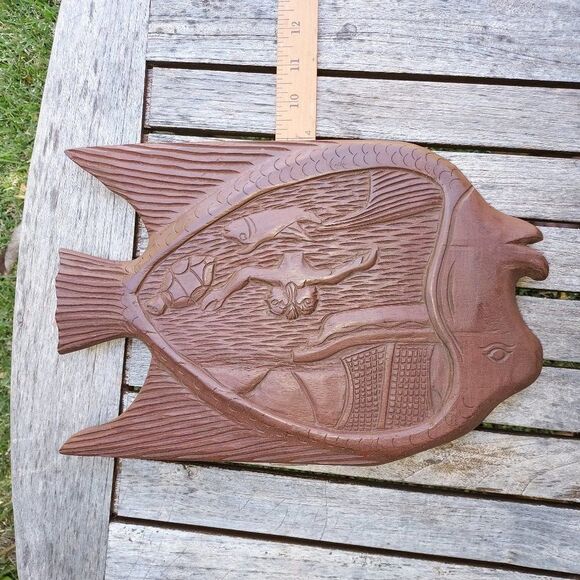 Vintage Handcarved Hawaiian Wooden Plaque - Picture 7 of 7